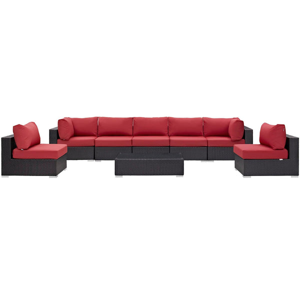 Modway Furniture Outdoor Seating Sets EEI-2205-EXP-RED-SET IMAGE 1