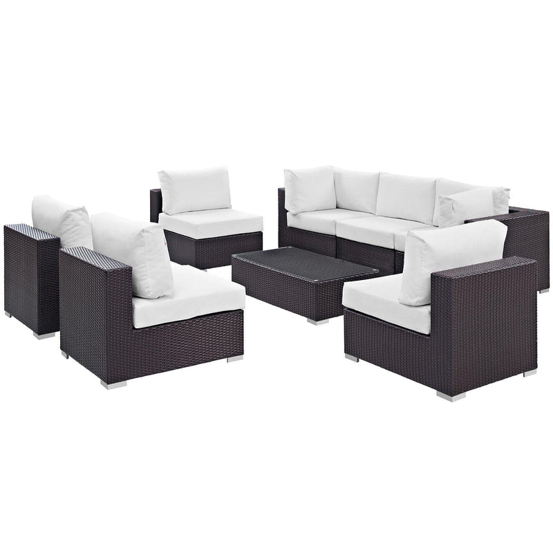 Modway Furniture Outdoor Seating Sets EEI-2205-EXP-WHI-SET IMAGE 3