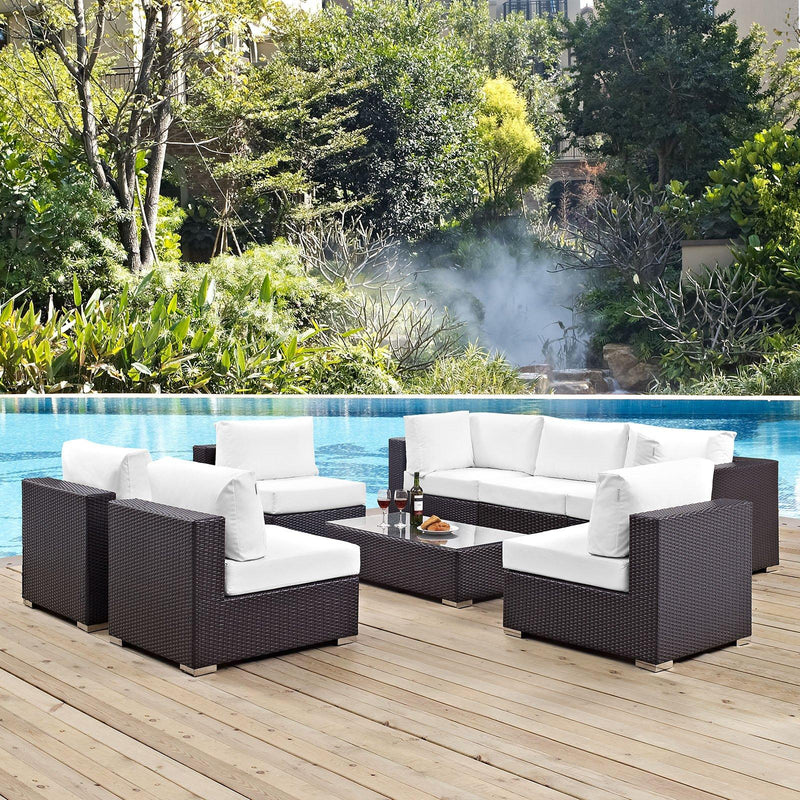 Modway Furniture Outdoor Seating Sets EEI-2205-EXP-WHI-SET IMAGE 7