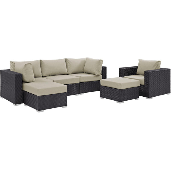 Modway Furniture Outdoor Seating Sets EEI-2207-EXP-BEI-SET IMAGE 1