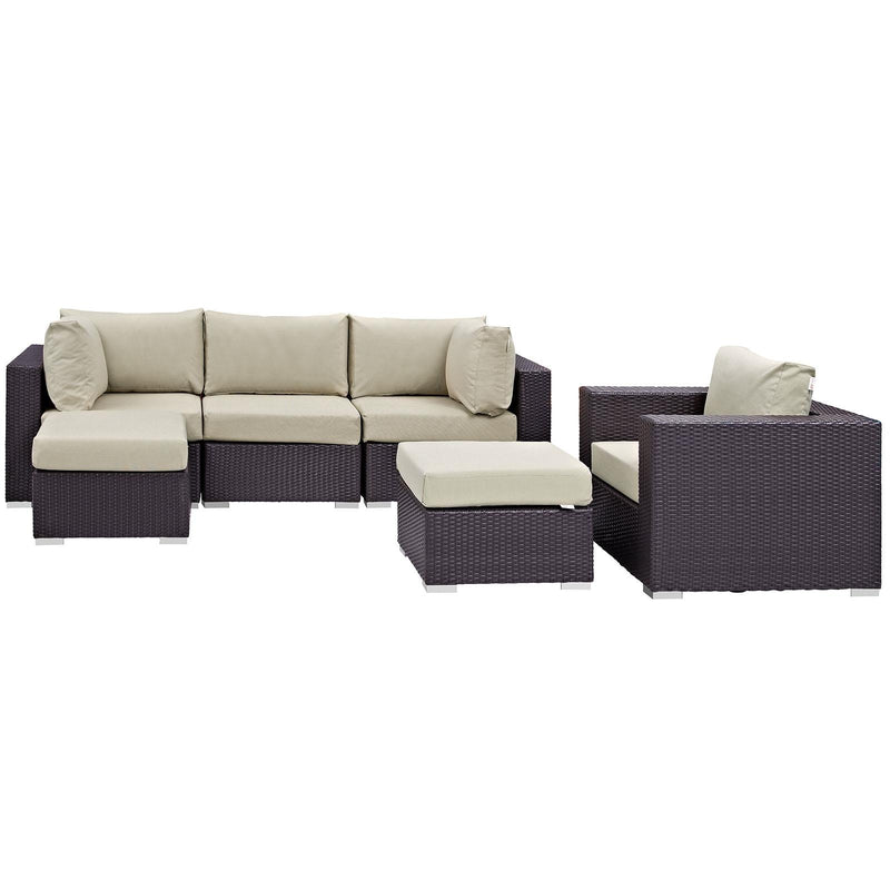 Modway Furniture Outdoor Seating Sets EEI-2207-EXP-BEI-SET IMAGE 2