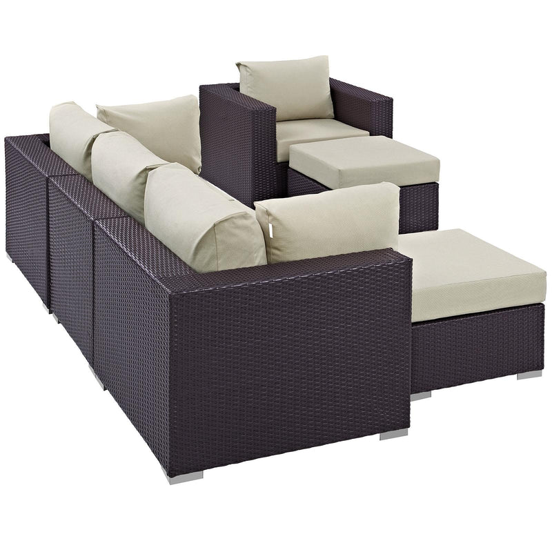 Modway Furniture Outdoor Seating Sets EEI-2207-EXP-BEI-SET IMAGE 3