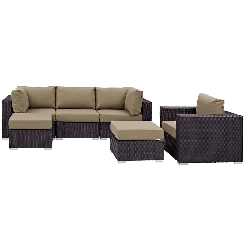 Modway Furniture Outdoor Seating Sets EEI-2207-EXP-MOC-SET IMAGE 2