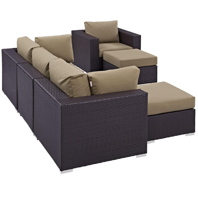 Modway Furniture Outdoor Seating Sets EEI-2207-EXP-MOC-SET IMAGE 3