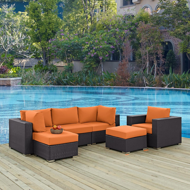 Modway Furniture Outdoor Seating Sets EEI-2207-EXP-ORA-SET IMAGE 8