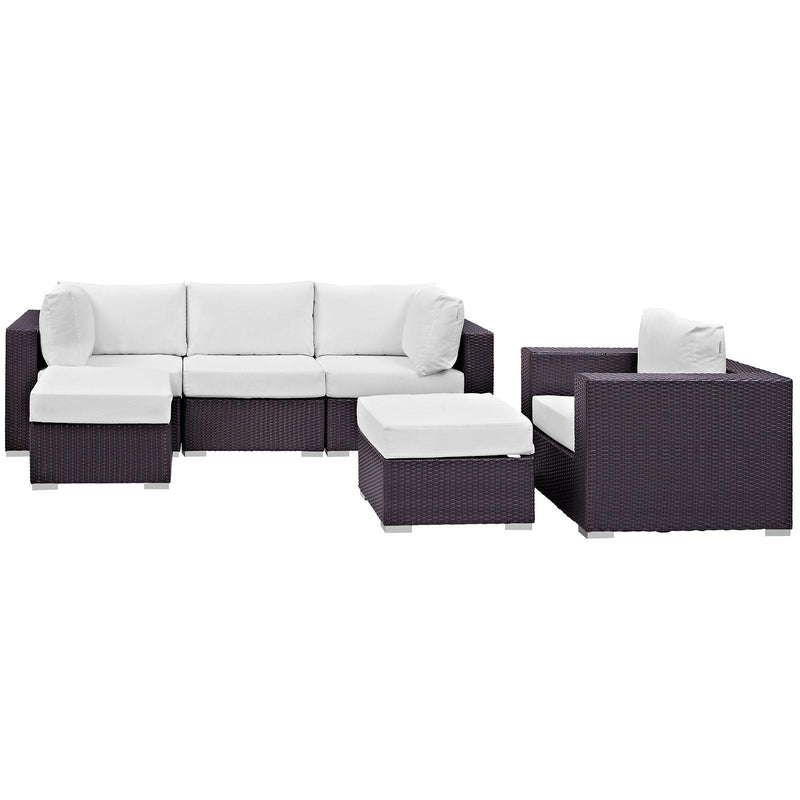 Modway Furniture Outdoor Seating Sets EEI-2207-EXP-WHI-SET IMAGE 2