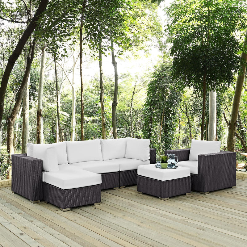 Modway Furniture Outdoor Seating Sets EEI-2207-EXP-WHI-SET IMAGE 8