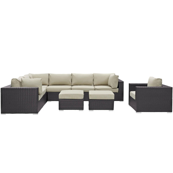 Modway Furniture Outdoor Seating Sets EEI-2208-EXP-BEI-SET IMAGE 1