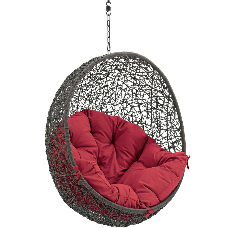 Modway Furniture Outdoor Seating Porch Swings EEI-2273-GRY-RED IMAGE 3