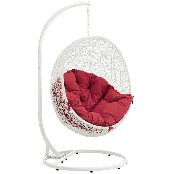 Modway Furniture Outdoor Seating Porch Swings EEI-2273-WHI-RED IMAGE 1