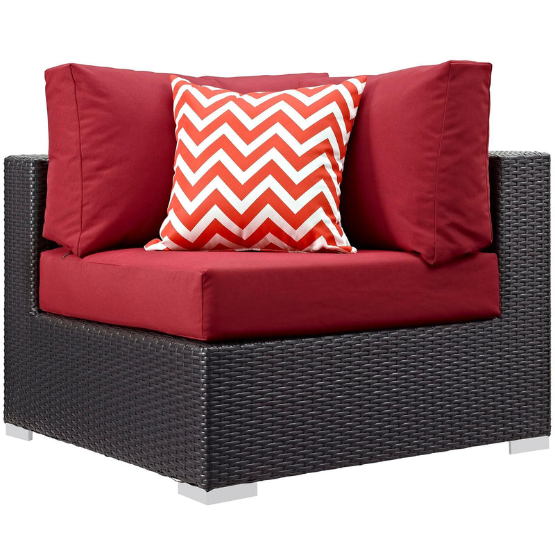 Modway Furniture Outdoor Seating Sets EEI-2350-EXP-RED-SET IMAGE 3