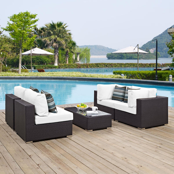 Modway Furniture Outdoor Seating Sets EEI-2356-EXP-WHI-SET IMAGE 1