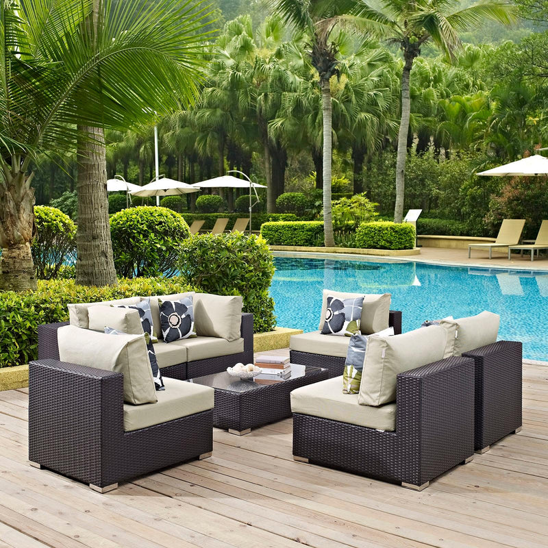 Modway Furniture Outdoor Seating Sets EEI-2357-EXP-BEI-SET IMAGE 5