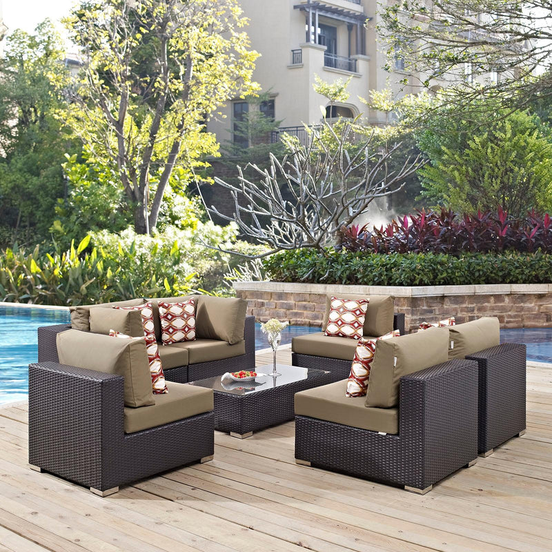 Modway Furniture Outdoor Seating Sets EEI-2357-EXP-MOC-SET IMAGE 5