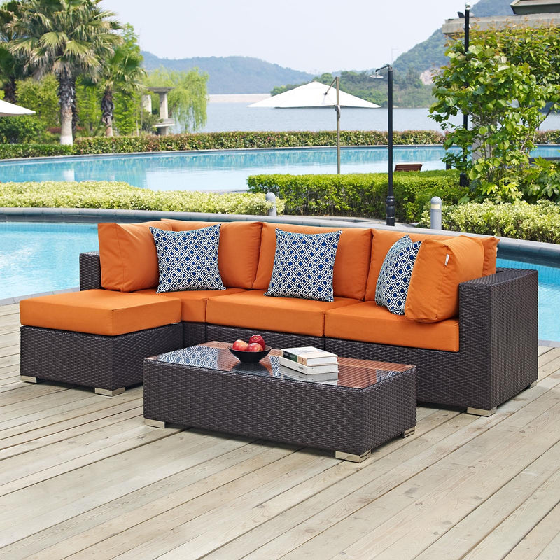 Modway Furniture Outdoor Seating Sets EEI-2362-EXP-ORA-SET IMAGE 6