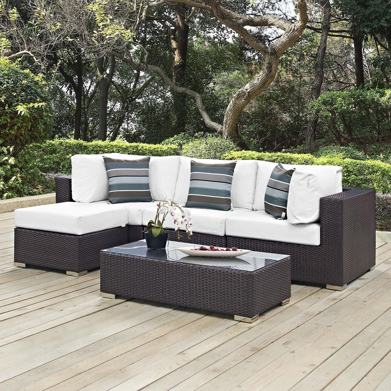 Modway Furniture Outdoor Seating Sets EEI-2362-EXP-WHI-SET IMAGE 6