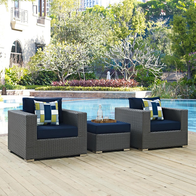 Modway Furniture Outdoor Seating Sets EEI-2386-CHC-NAV-SET IMAGE 5