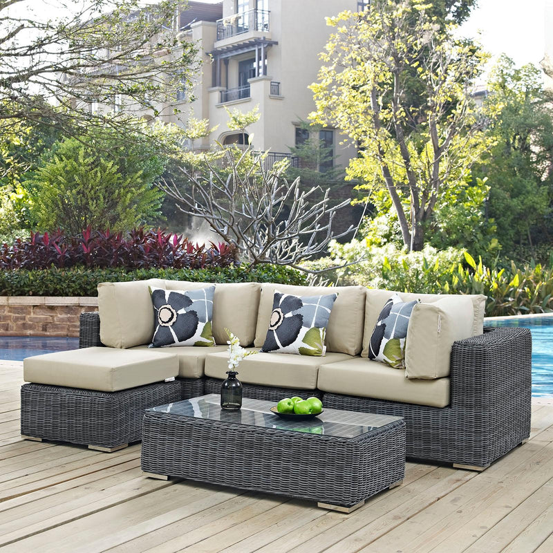 Modway Furniture Outdoor Seating Sets EEI-2398-GRY-BEI-SET IMAGE 6