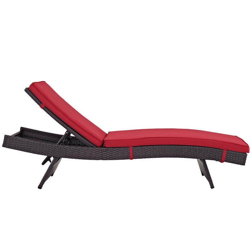 Modway Furniture Outdoor Seating Chaises EEI-2428-EXP-RED-SET IMAGE 2