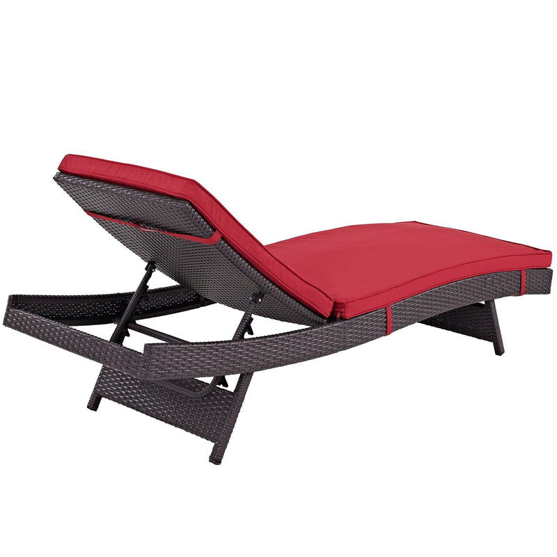 Modway Furniture Outdoor Seating Chaises EEI-2428-EXP-RED-SET IMAGE 3