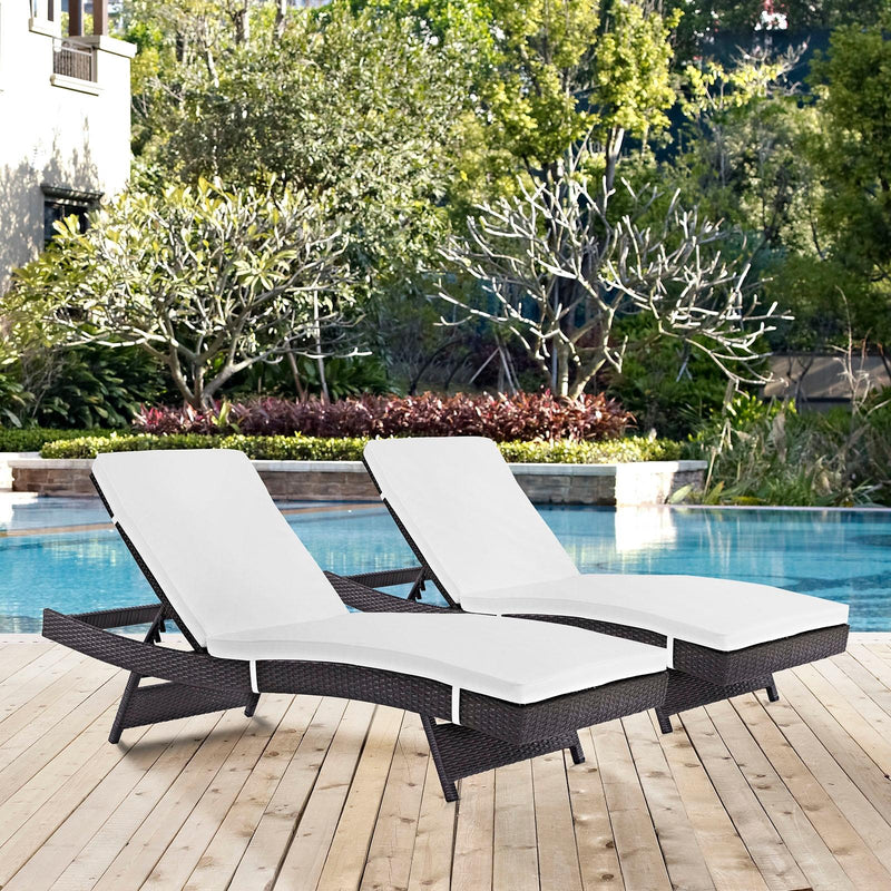 Modway Furniture Outdoor Seating Chaises EEI-2428-EXP-WHI-SET IMAGE 4