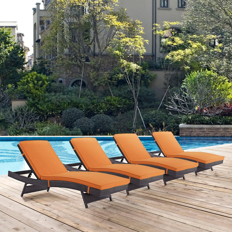 Modway Furniture Outdoor Seating Chaises EEI-2429-EXP-ORA-SET IMAGE 5