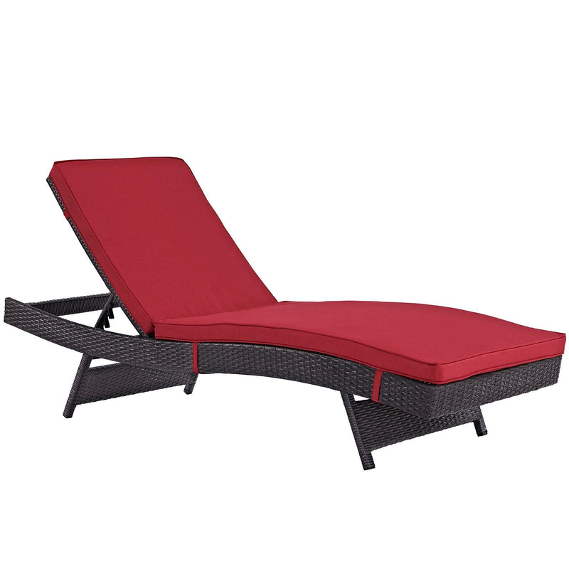 Modway Furniture Outdoor Seating Chaises EEI-2429-EXP-RED-SET IMAGE 2