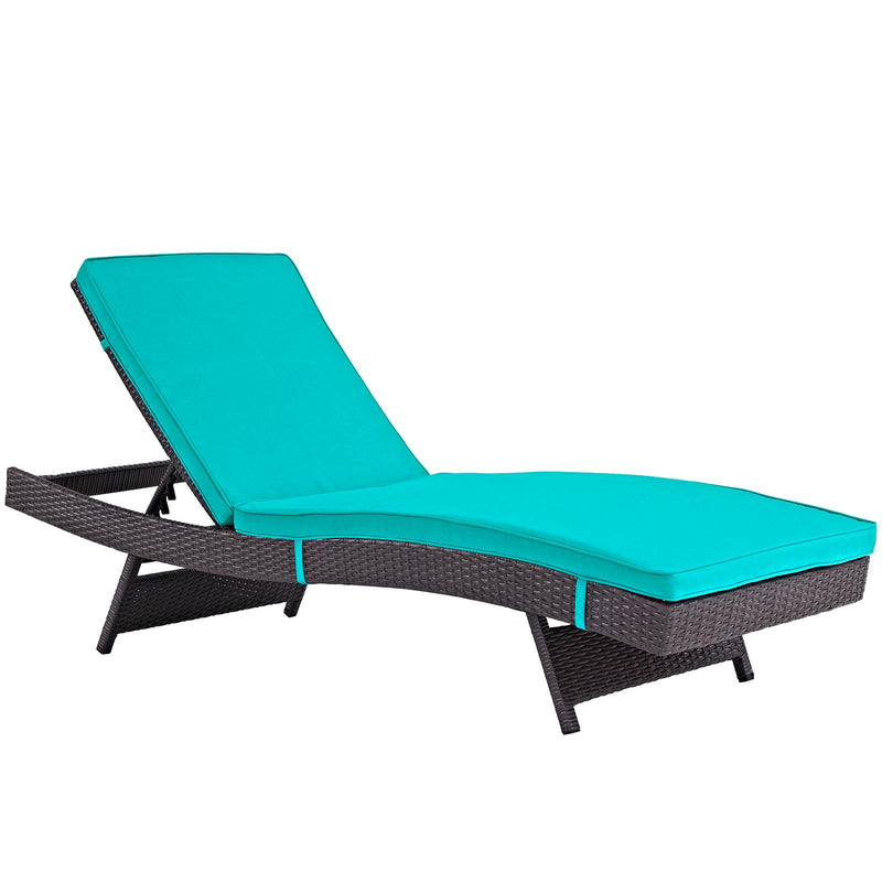 Modway Furniture Outdoor Seating Chaises EEI-2429-EXP-TRQ-SET IMAGE 2