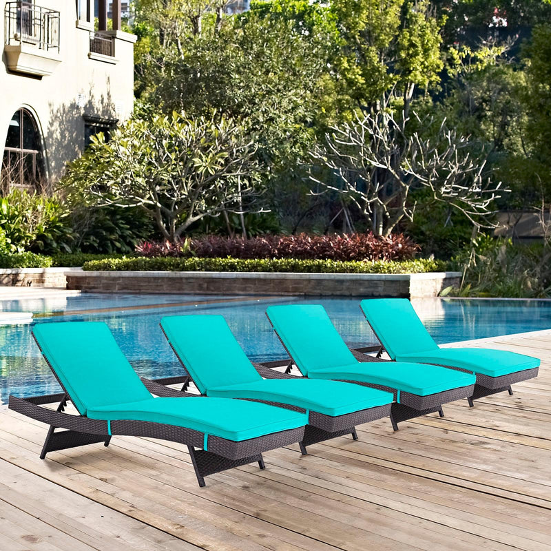 Modway Furniture Outdoor Seating Chaises EEI-2429-EXP-TRQ-SET IMAGE 5