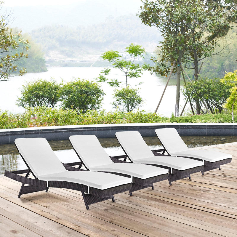 Modway Furniture Outdoor Seating Chaises EEI-2429-EXP-WHI-SET IMAGE 5