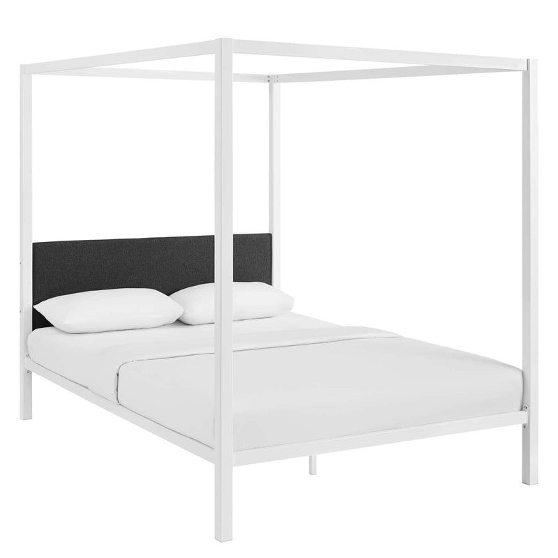 Modway Furniture Queen Bed Frame MOD-5570-WHI-GRY IMAGE 2