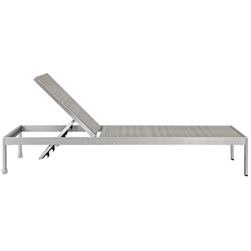 Modway Furniture Outdoor Seating Chaises EEI-2478-SLV-GRY-SET IMAGE 3