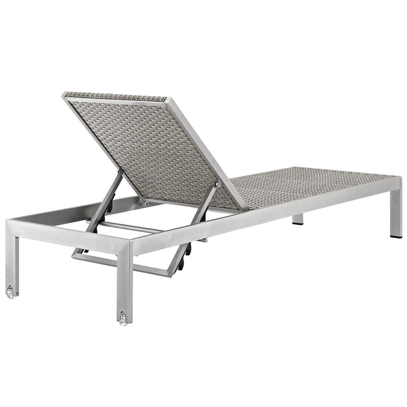 Modway Furniture Outdoor Seating Chaises EEI-2478-SLV-GRY-SET IMAGE 4