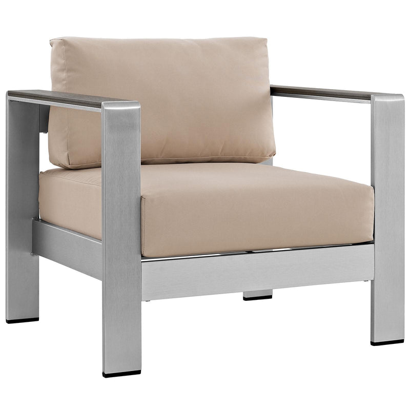 Modway Furniture Outdoor Seating Sets EEI-2563-SLV-BEI IMAGE 4