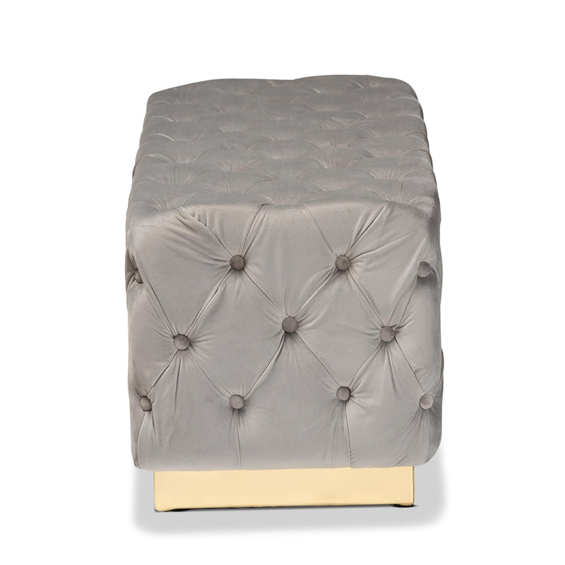 WS-4228-Grey Velvet/Gold-Ottoman