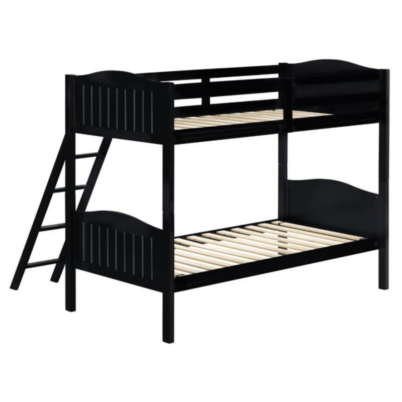 Coaster Furniture Littletown 405053BLK Twin over Twin Bunk Bed IMAGE 2