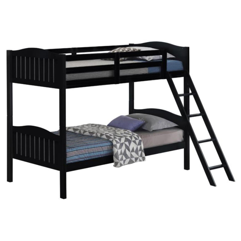 Coaster Furniture Littletown 405053BLK Twin over Twin Bunk Bed IMAGE 3