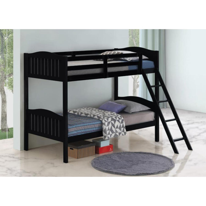 Coaster Furniture Littletown 405053BLK Twin over Twin Bunk Bed IMAGE 4