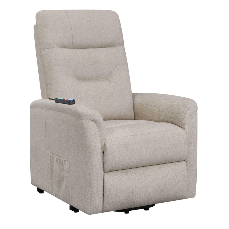 Coaster Furniture Fabric Lift Chair with Heat and Massage 609405P IMAGE 2