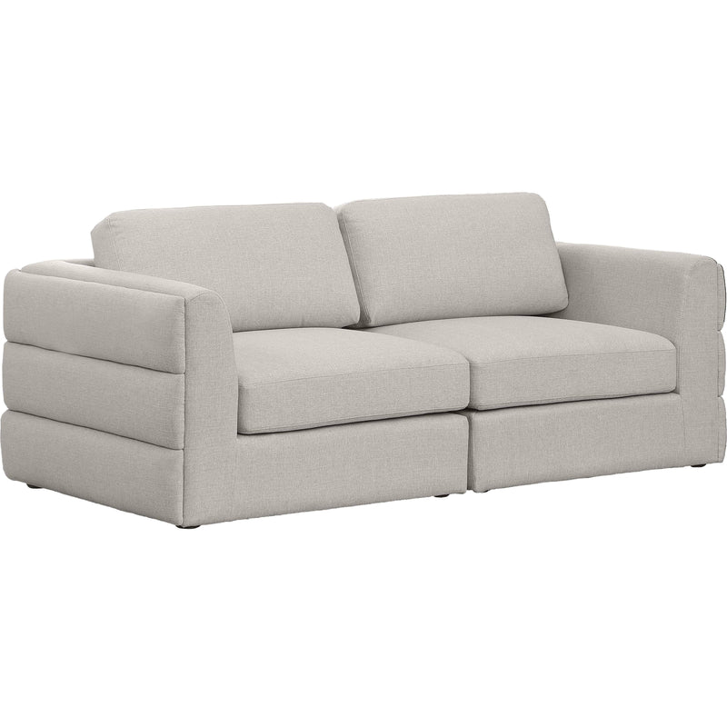 Meridian Beckham Stationary Fabric Sofa 681Beige-S76A IMAGE 1