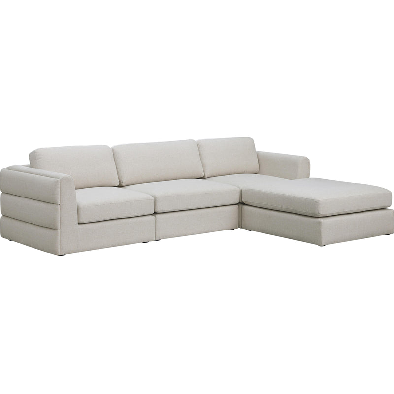 Meridian Beckham Fabric Sectional 681Beige-Sec4A IMAGE 1