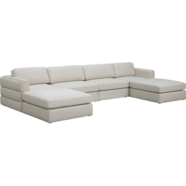 Meridian Beckham Fabric Sectional 681Beige-Sec6C IMAGE 1