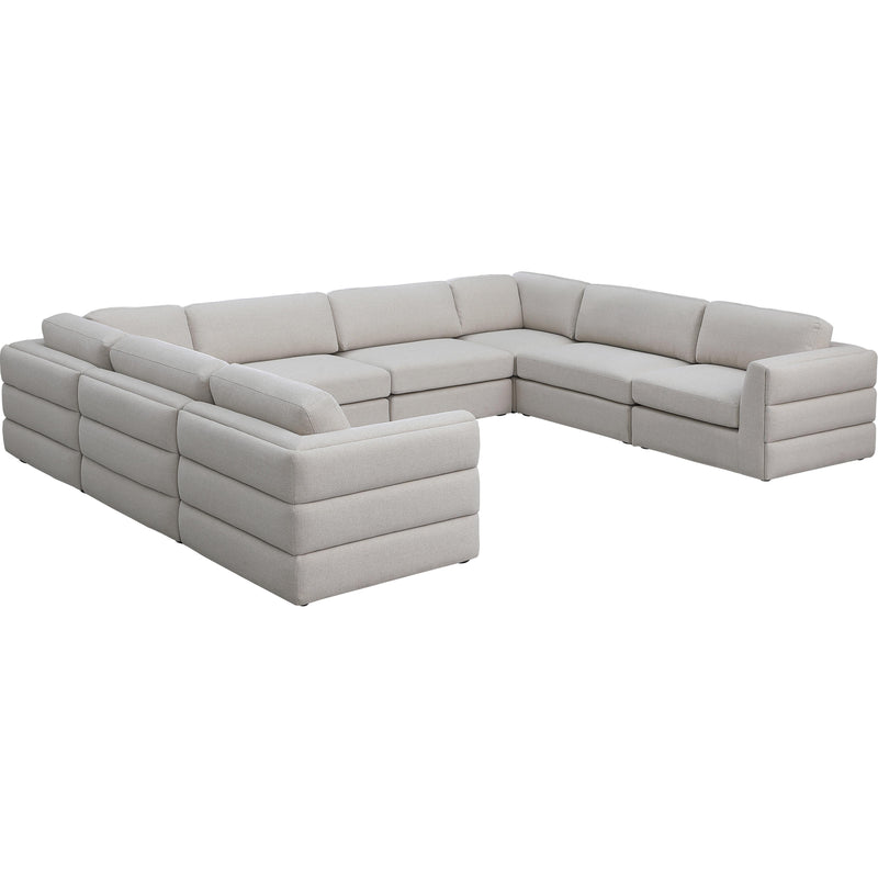 Meridian Beckham Fabric Sectional 681Beige-Sec8A IMAGE 1