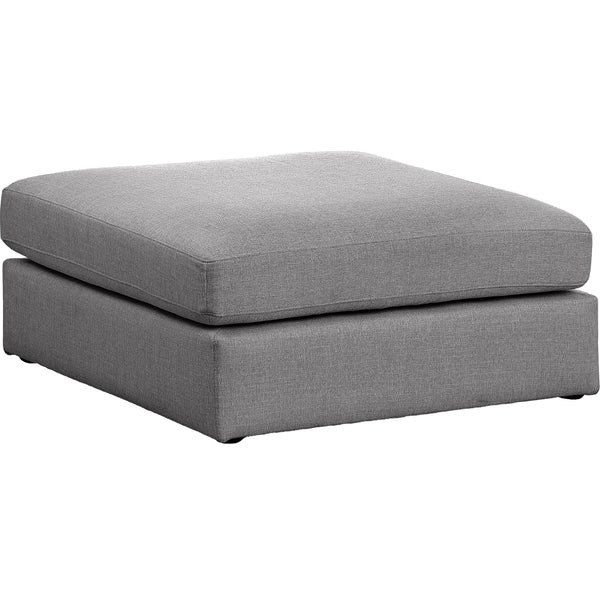 Meridian Beckham Fabric Ottoman 681Grey-Ott IMAGE 1