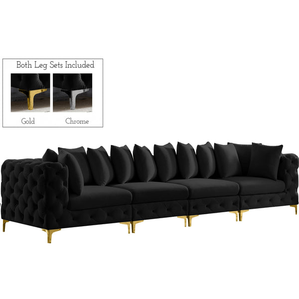 Meridian Tremblay Stationary Fabric Sofa 686Black-S138 IMAGE 1