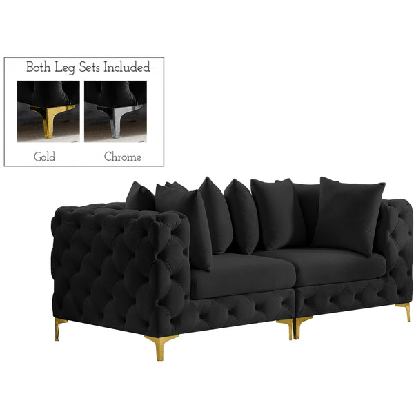 Meridian Tremblay Stationary Fabric Sofa 686Black-S78 IMAGE 1