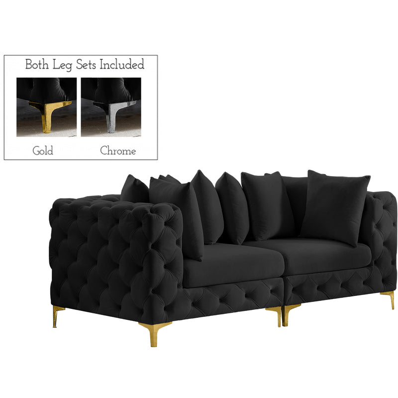 Meridian Tremblay Stationary Fabric Sofa 686Black-S78 IMAGE 1