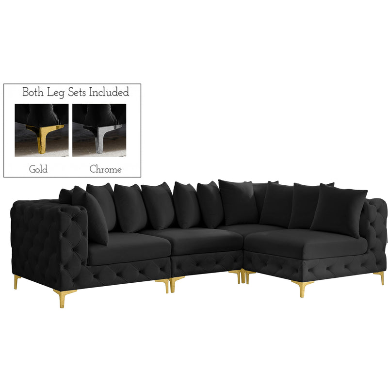 Meridian Tremblay Fabric Sectional 686Black-Sec4A IMAGE 1