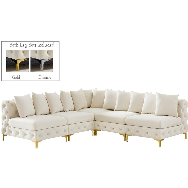 Meridian Tremblay Fabric Sectional 686Cream-Sec5B IMAGE 1