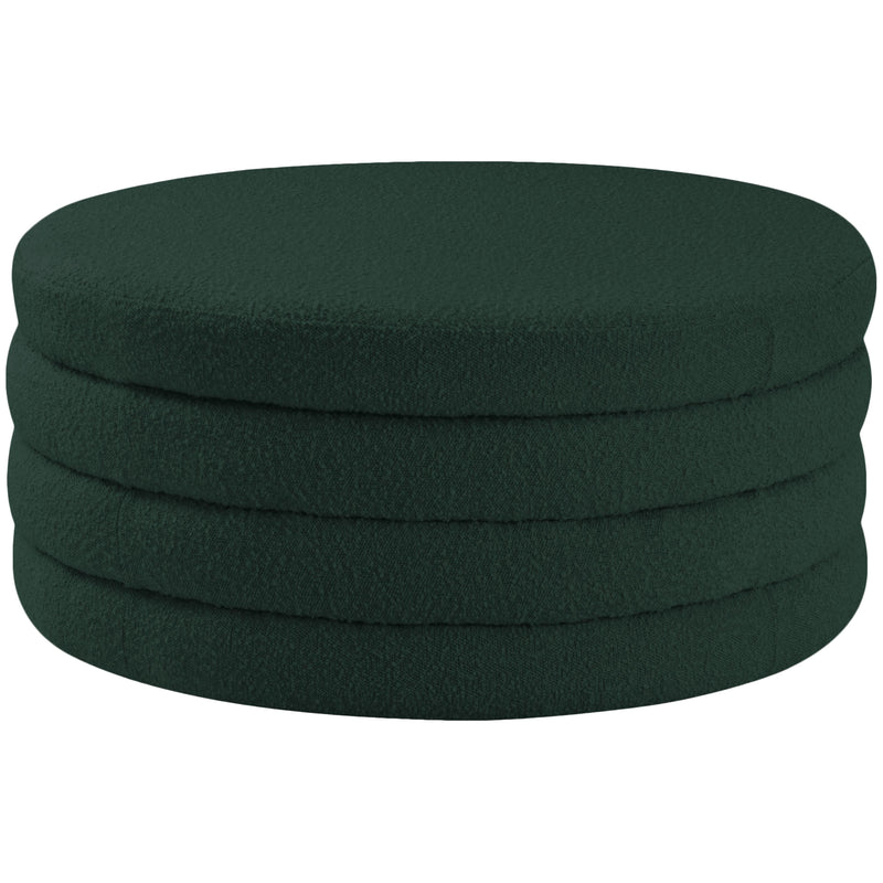 Meridian Aphia Fabric Ottoman 154Green IMAGE 1